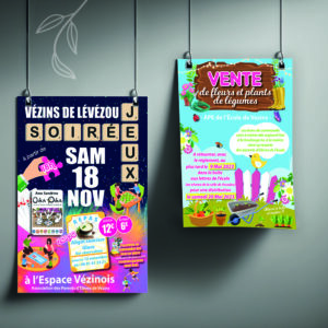 Emacreation&co studio graphique en aveyron, création de tous supports de communication et impression affiche-pour-des-quines-vente-fleurs-emacreation-co